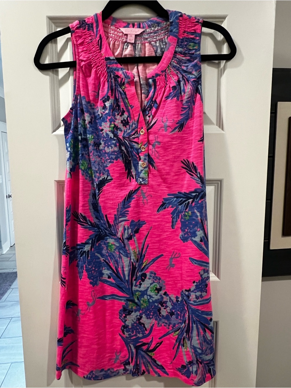 Lilly Pulitzer Essie dress XS Tiki Pink Out on a Limb